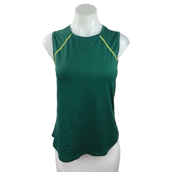 Terez Green Crew Neck Sleeveless Pullover Activewear Muscle Shirt Tank Top Sz S - Picture 1 of 4